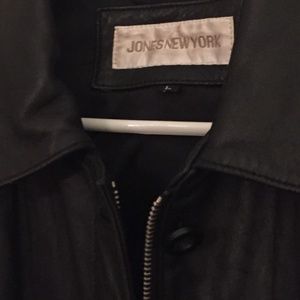 Women's Black Leather Jacket - Jones New York